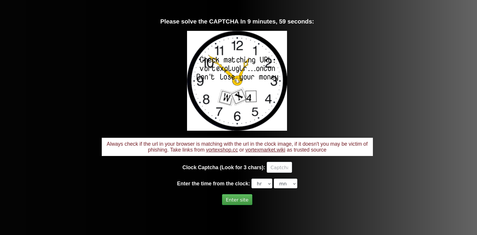 vortex market captcha